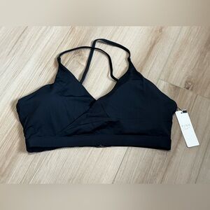 Pink Cove black bralette swim bikini top NWT